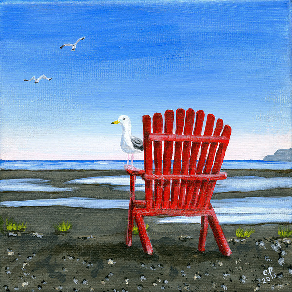 Red Chair by Carol Pounder Art