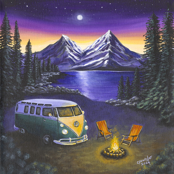 Camping my Way by Carol Pounder Art
