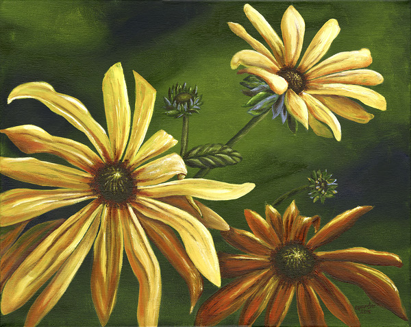 Among the Flowers by Carol Pounder Art