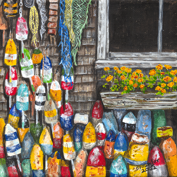 Old Buoys by Carol Pounder Art