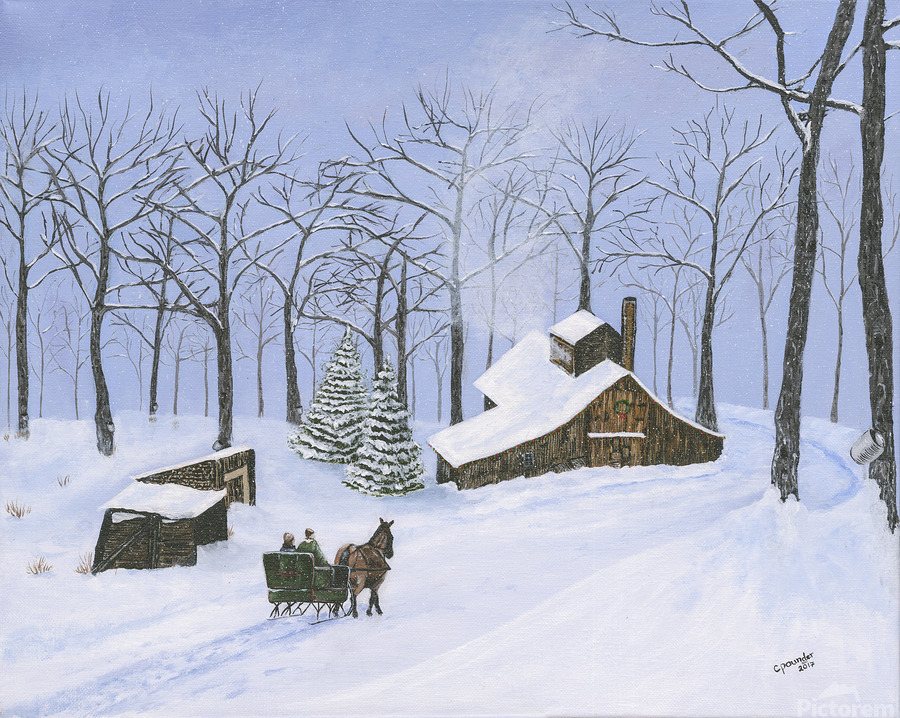 Nostalga - Winter Sleigh Ride  Print