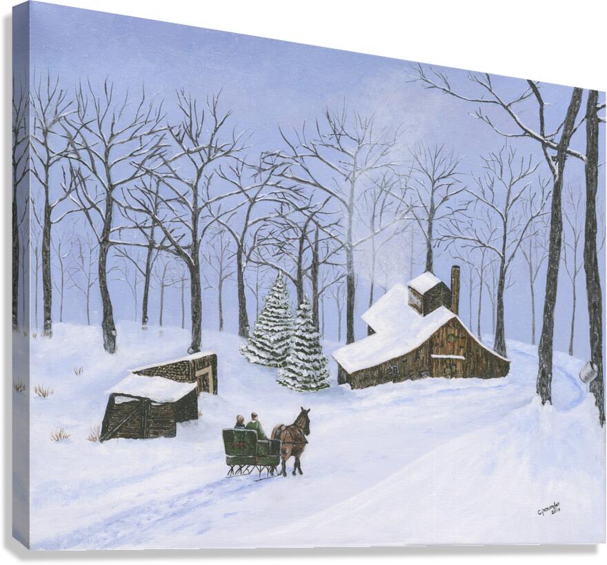 Nostalga - Winter Sleigh Ride Canvas Print