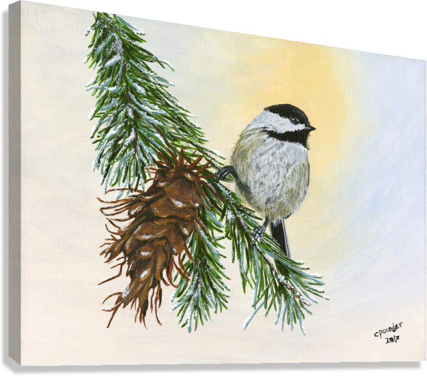 Christmas Chikadee Canvas Print