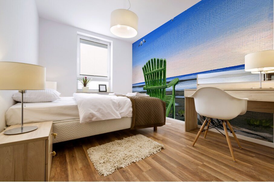 Green Chair Mural print