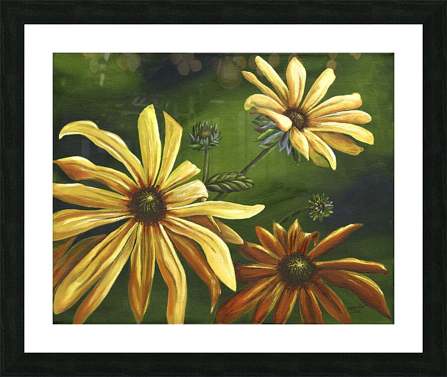 Among the Flowers Picture Frame print