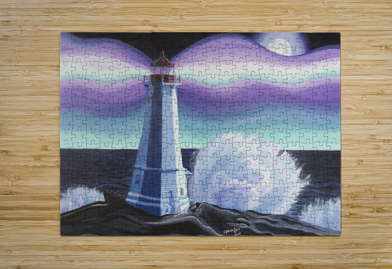 Louisbourg by Night Carol Pounder Art Puzzle printing