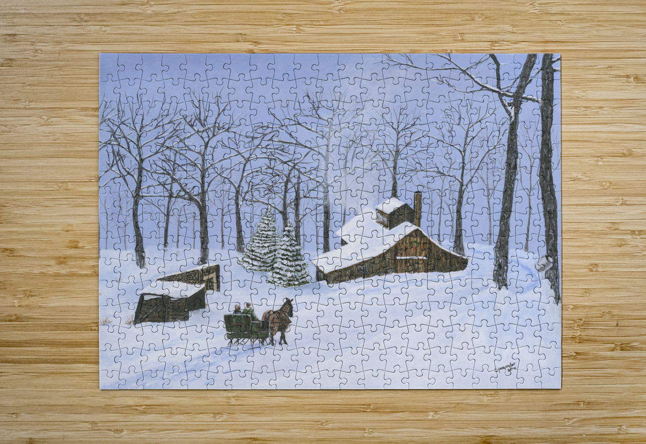 Nostalga - Winter Sleigh Ride Carol Pounder Art Puzzle printing