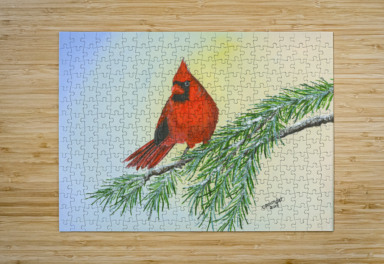 Cardinal  Carol Pounder Art Puzzle printing