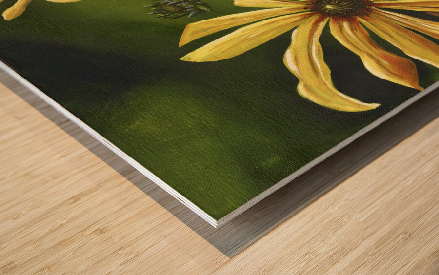 Among the Flowers Wood print