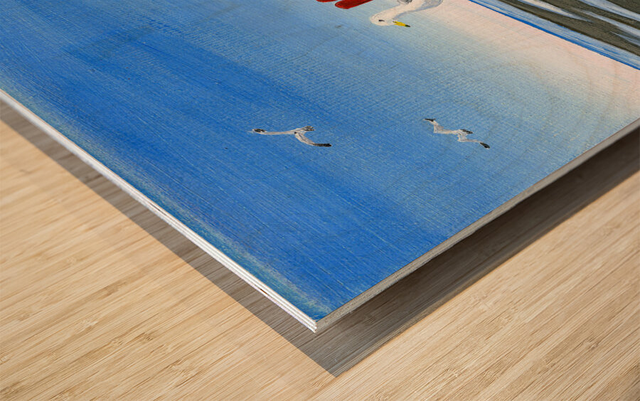 Red Chair Wood print