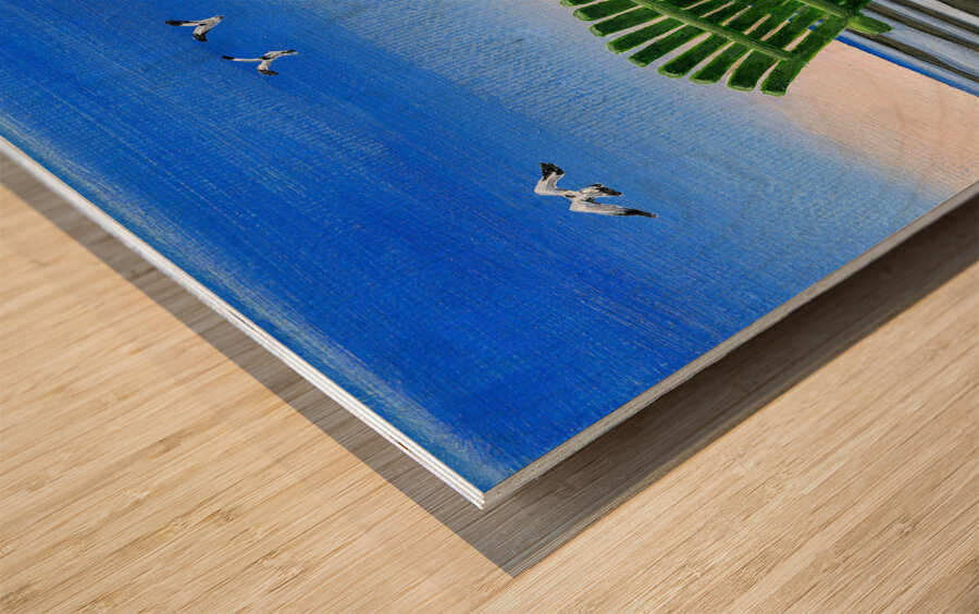 Green Chair Wood print