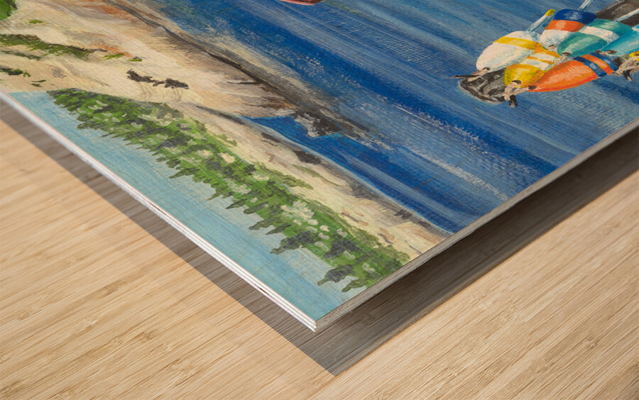 Sitting on the Dock of the Bay Wood print